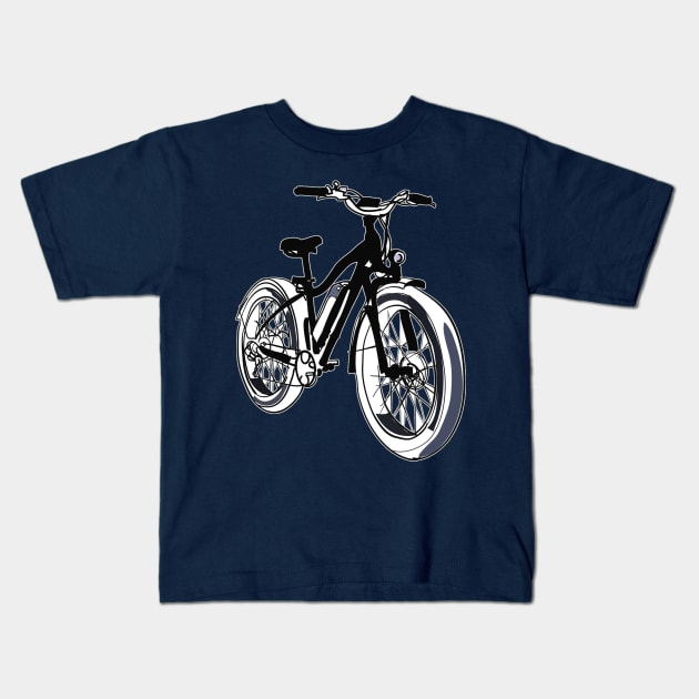 Bicycle illustration Kids T-Shirt by Digital GraphX
